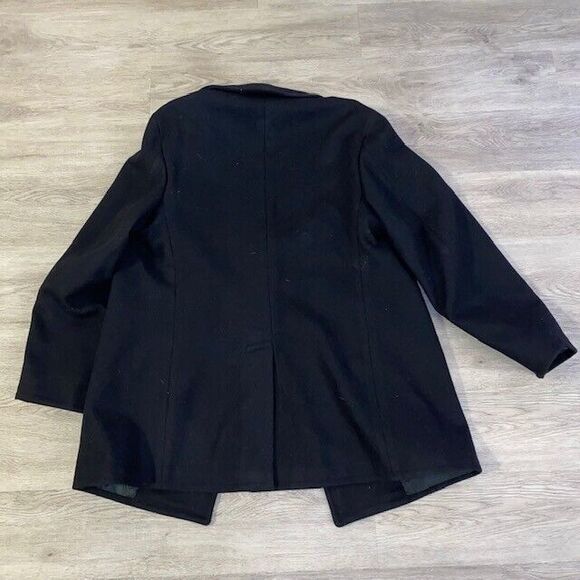 US Military Navy Black 38R Wool Peacoat Men 100% Wool Overcoat USN Enlisted - Picture 5 of 5